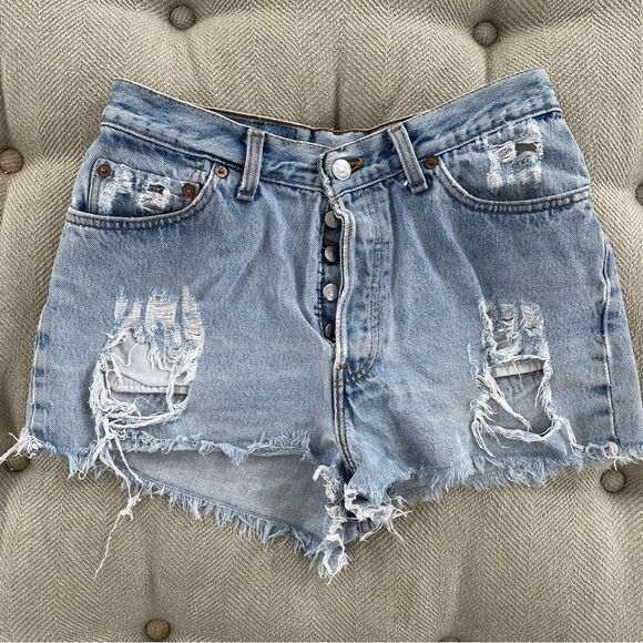 Levi's Pants - Vintage 90s Levi’s 501 Button Fly High Rise Jean Cut Off Shorts Daisy Dukes 11 4